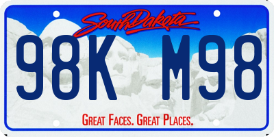 SD license plate 98KM98