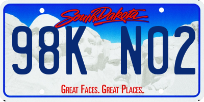 SD license plate 98KN02