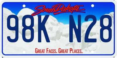SD license plate 98KN28