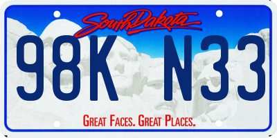 SD license plate 98KN33