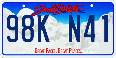 SD license plate 98KN41