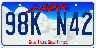 SD license plate 98KN42