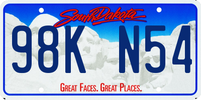 SD license plate 98KN54