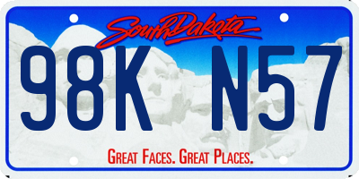 SD license plate 98KN57