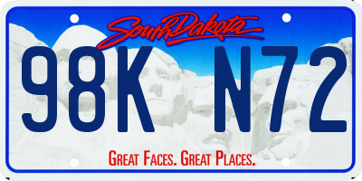 SD license plate 98KN72