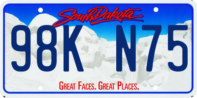 SD license plate 98KN75