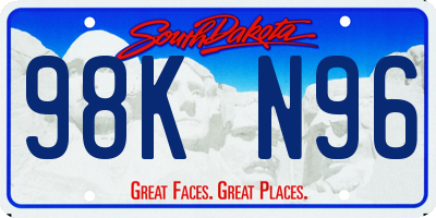 SD license plate 98KN96