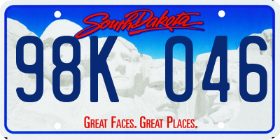 SD license plate 98KO46