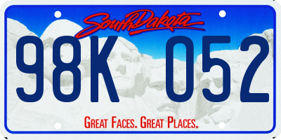 SD license plate 98KO52