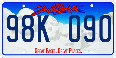 SD license plate 98KO90