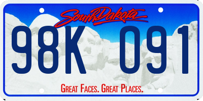 SD license plate 98KO91
