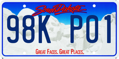 SD license plate 98KP01