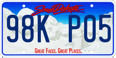 SD license plate 98KP05