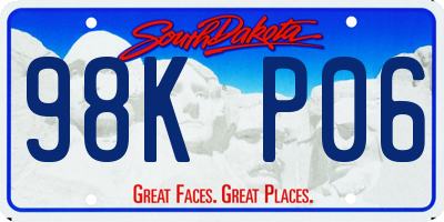 SD license plate 98KP06