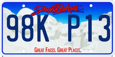 SD license plate 98KP13