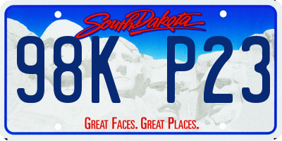 SD license plate 98KP23