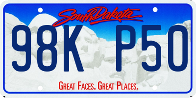 SD license plate 98KP50