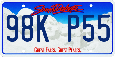 SD license plate 98KP55