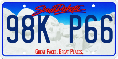 SD license plate 98KP66