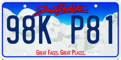 SD license plate 98KP81