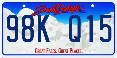 SD license plate 98KQ15