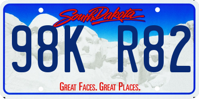 SD license plate 98KR82