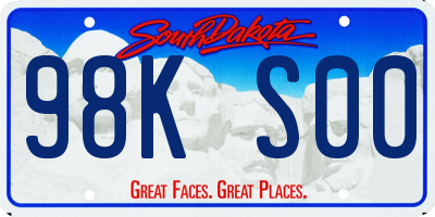 SD license plate 98KS00