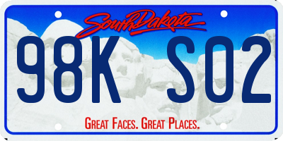 SD license plate 98KS02