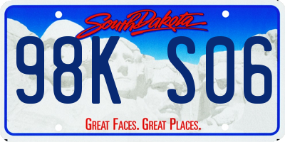 SD license plate 98KS06