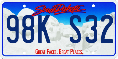 SD license plate 98KS32