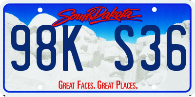 SD license plate 98KS36