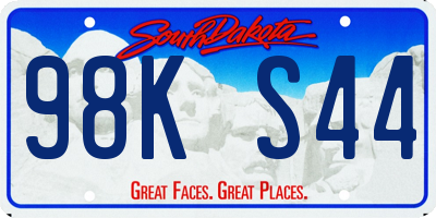 SD license plate 98KS44