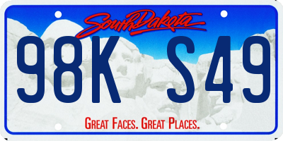SD license plate 98KS49