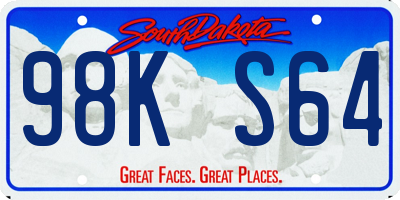SD license plate 98KS64