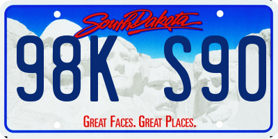 SD license plate 98KS90