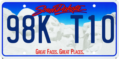 SD license plate 98KT10