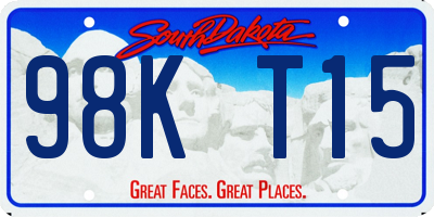 SD license plate 98KT15