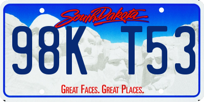SD license plate 98KT53