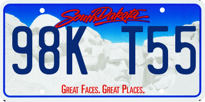 SD license plate 98KT55