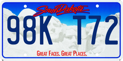 SD license plate 98KT72