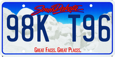 SD license plate 98KT96