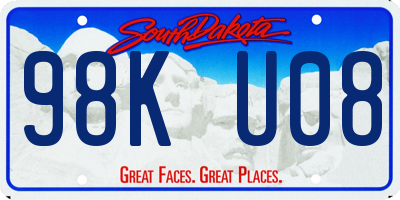 SD license plate 98KU08