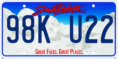 SD license plate 98KU22