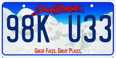 SD license plate 98KU33