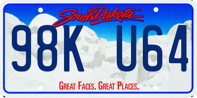 SD license plate 98KU64