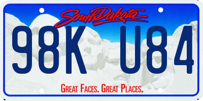 SD license plate 98KU84