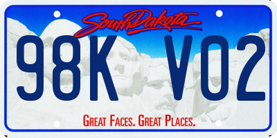 SD license plate 98KV02