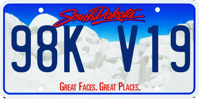 SD license plate 98KV19