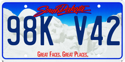 SD license plate 98KV42