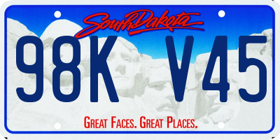 SD license plate 98KV45